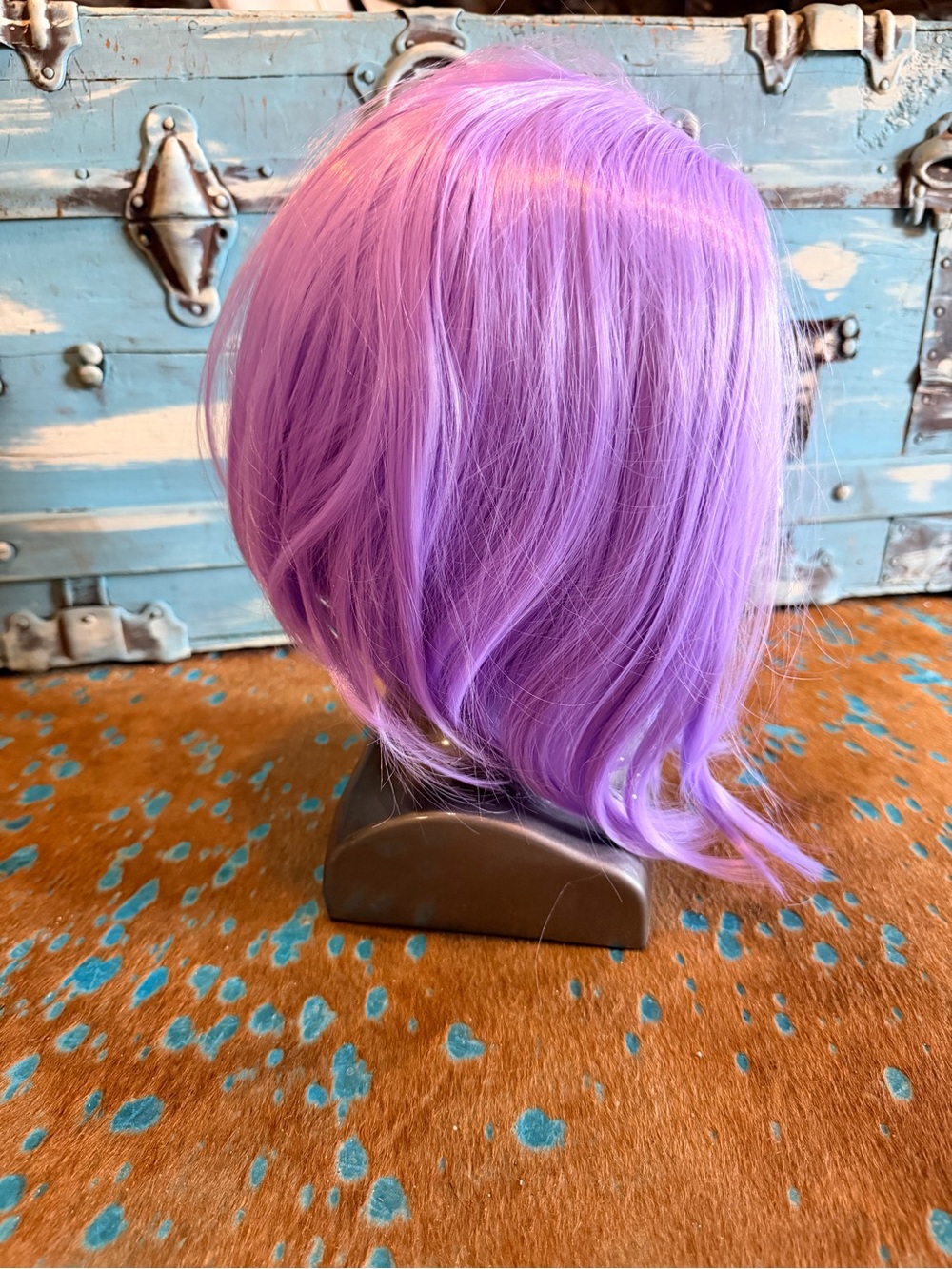 Purple bob wig